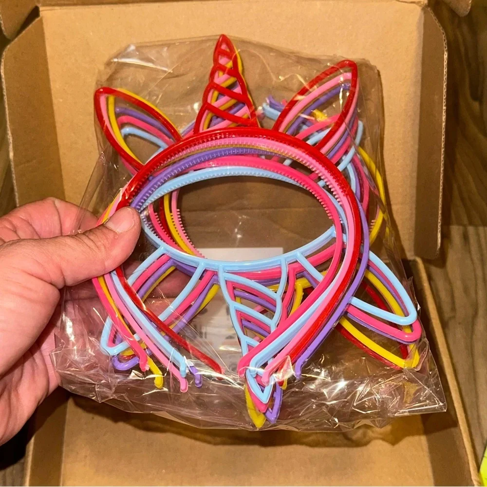 Unicorn Rainbow Headband 12pc Lot- NEW